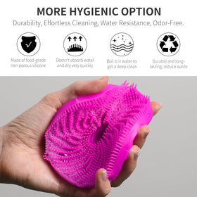 BEAUTAIL Silicone Body Scrubber side view showcasing handle