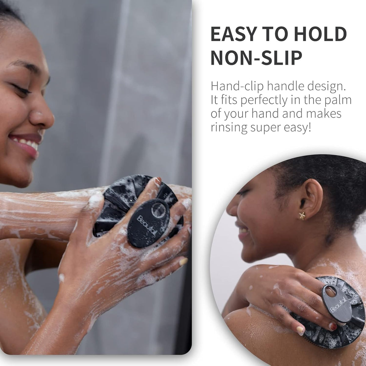 BEAUTAIL silicone scrubber with body wash