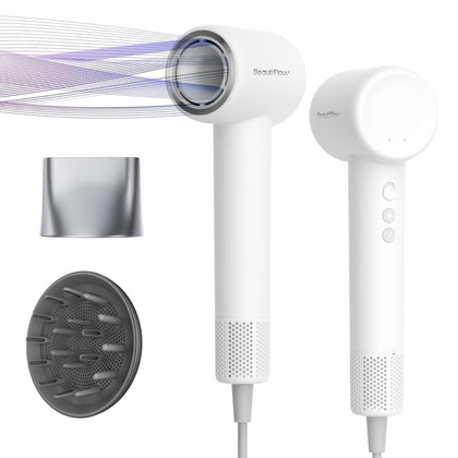 BeautiFlow Hair Dryer front view with ergonomic design