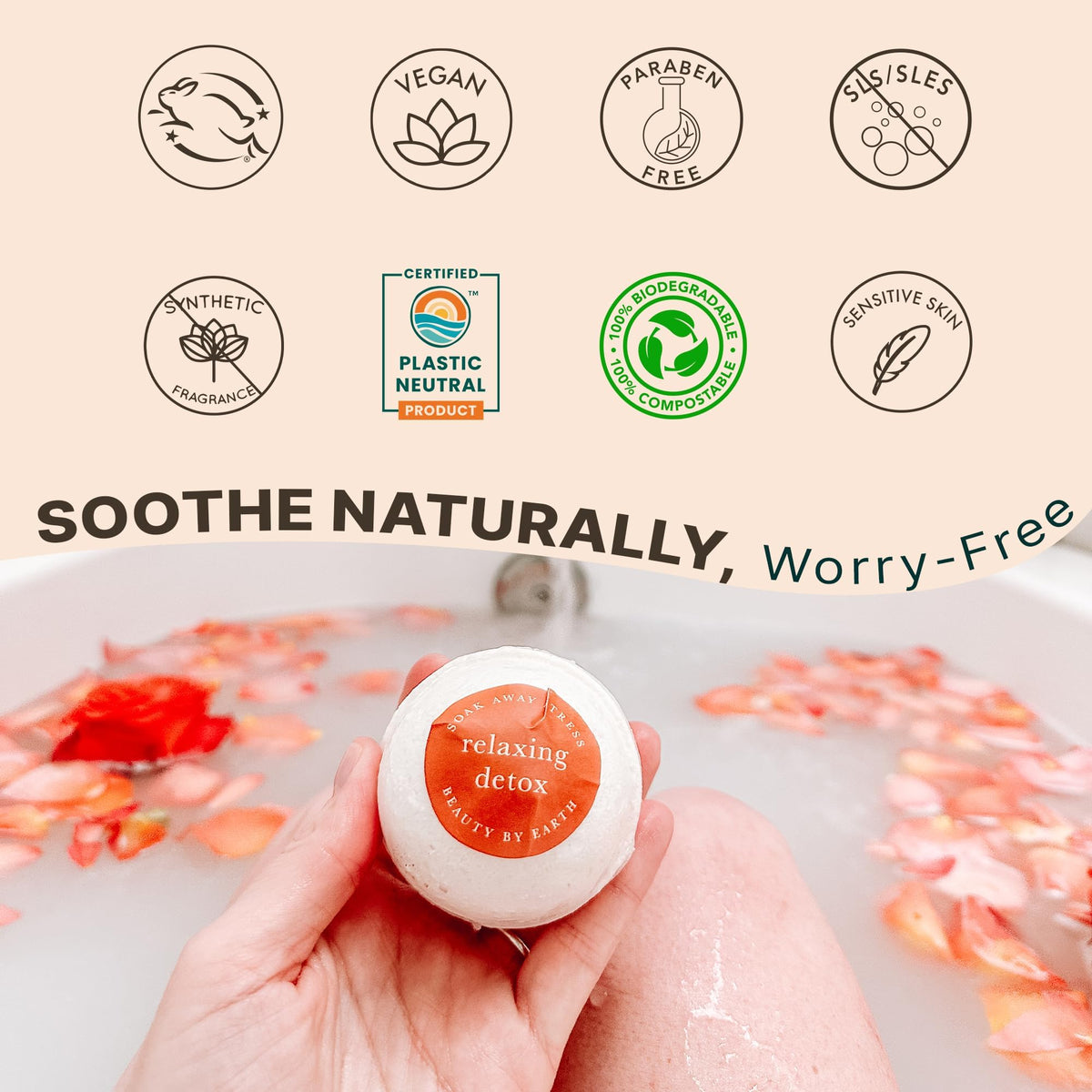 Beauty by Earth bath bombs gift set packaging
