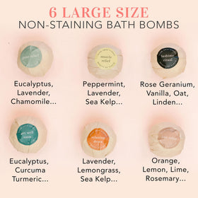 Beauty by Earth bath bombs with natural ingredients displayed