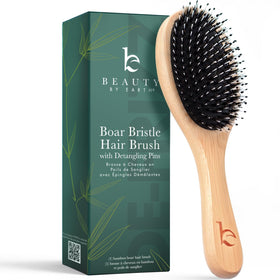 Beauty by Earth Boar Bristle Hair Brush front view