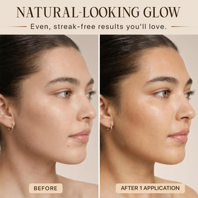 Beauty by Earth Face Tanner application on skin