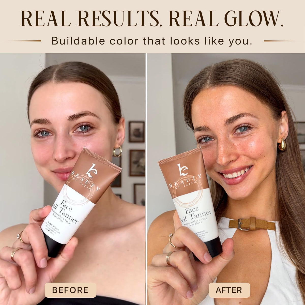 Beauty by Earth Face Tanner packaging details