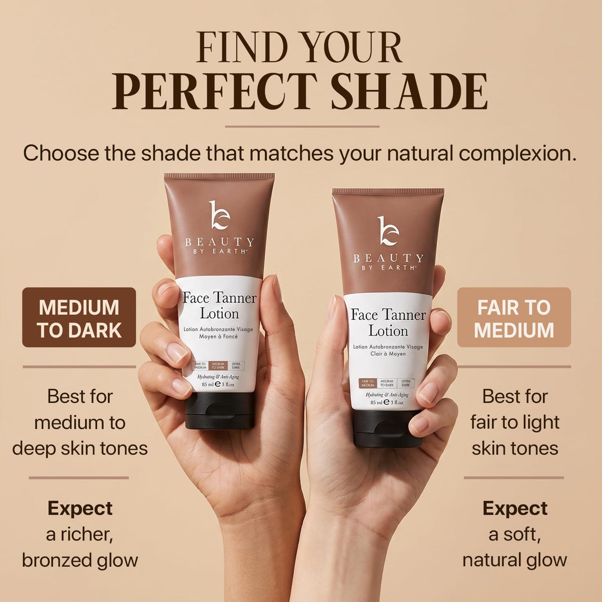 Beauty by Earth Face Tanner with a soft towel
