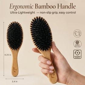 Beauty by Earth hair brush in use on fine hair