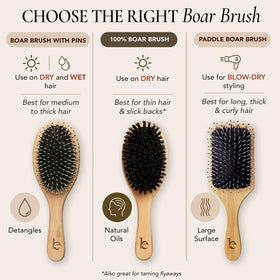 Beauty by Earth hair brush with natural background