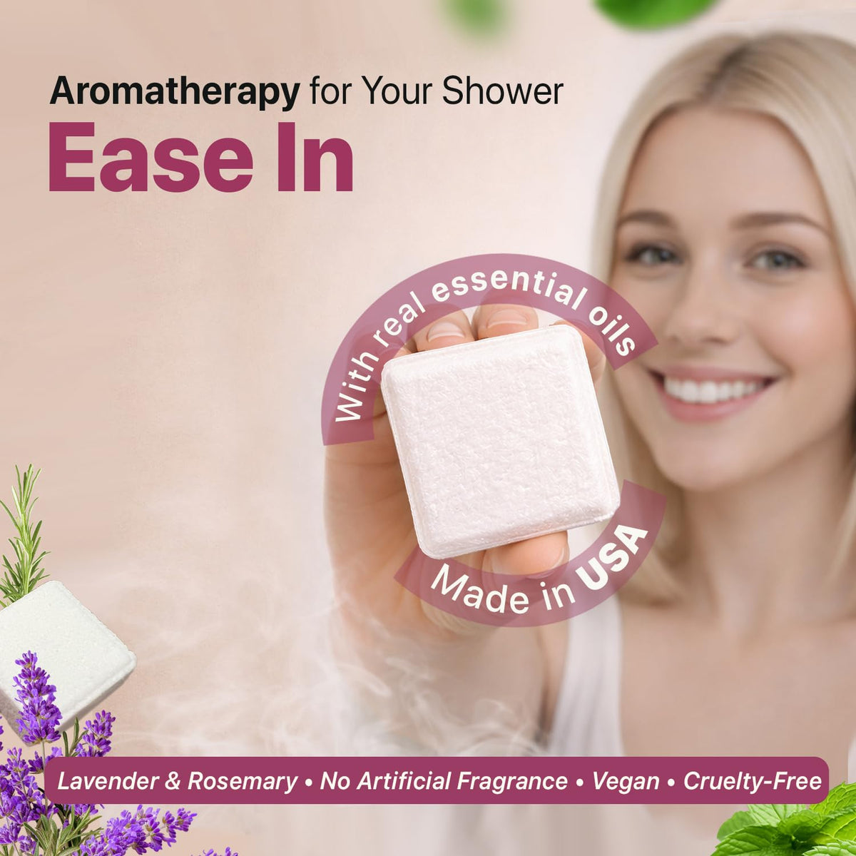 Beauty by Earth Lavender Shower Steamers packaging