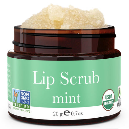 Beauty by Earth Organic Lip Scrub Mint front view