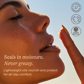Beauty by Earth Organic Lip Scrub Mint on a wooden table
