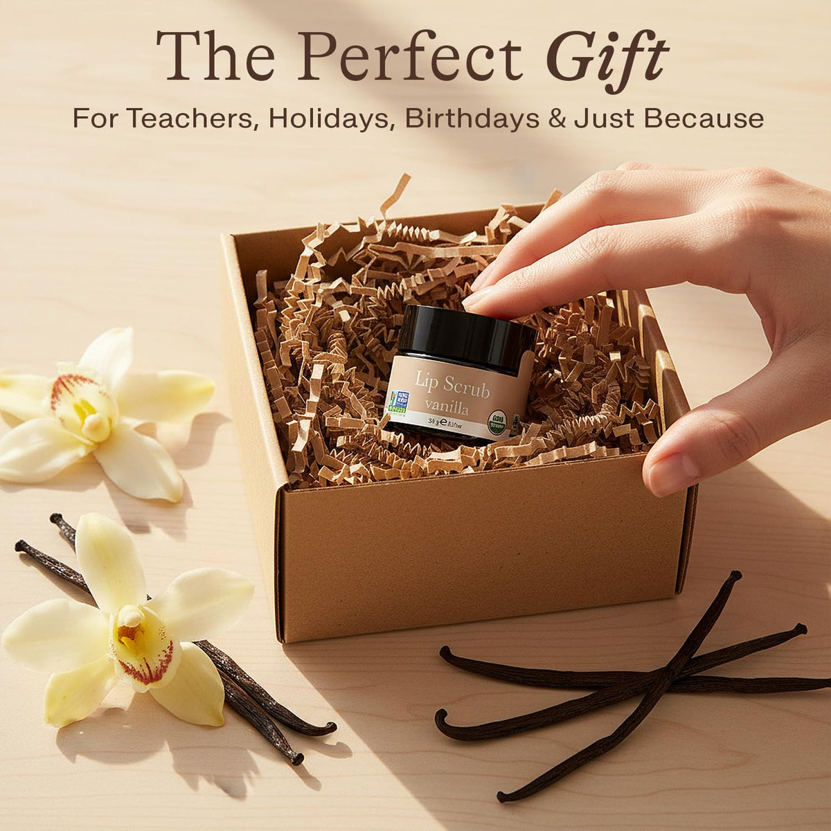 Beauty by Earth Organic Lip Scrub Vanilla with natural ingredients