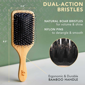 Beauty by Earth paddle brush with bamboo handle