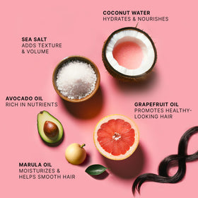 Beauty by Earth Sea Salt Spray 220g application on wavy hair