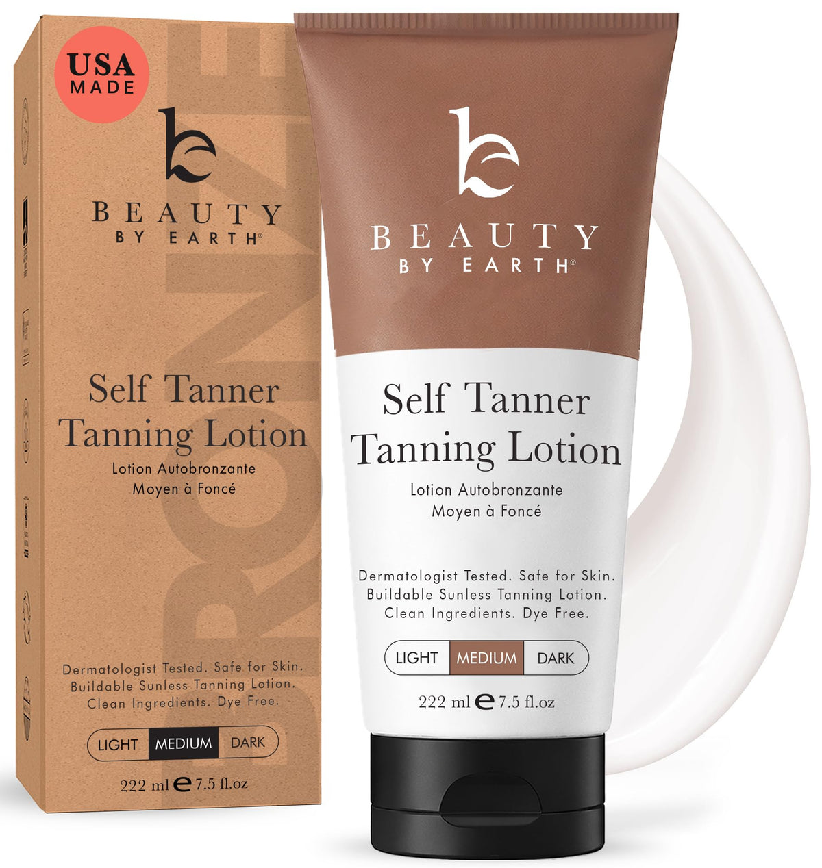 Beauty by Earth Self Tanner bottle front view