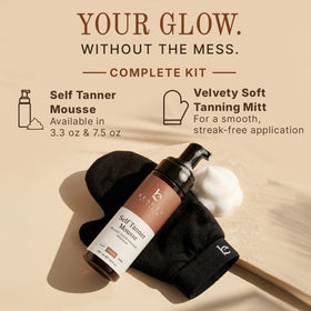 Beauty by Earth Self Tanner Tanning Mousse on skin