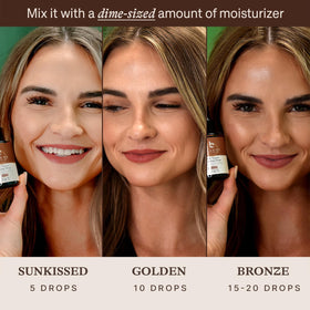 Beauty by Earth Self Tanning Drops mixed with moisturizer