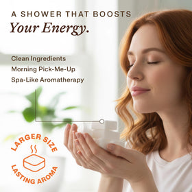 Beauty by Earth Shower Steamers Citrus Aromatherapy in a shower setting