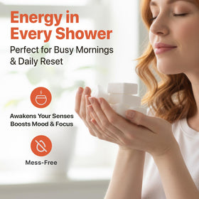 Beauty by Earth Shower Steamers Citrus Aromatherapy in shower setting