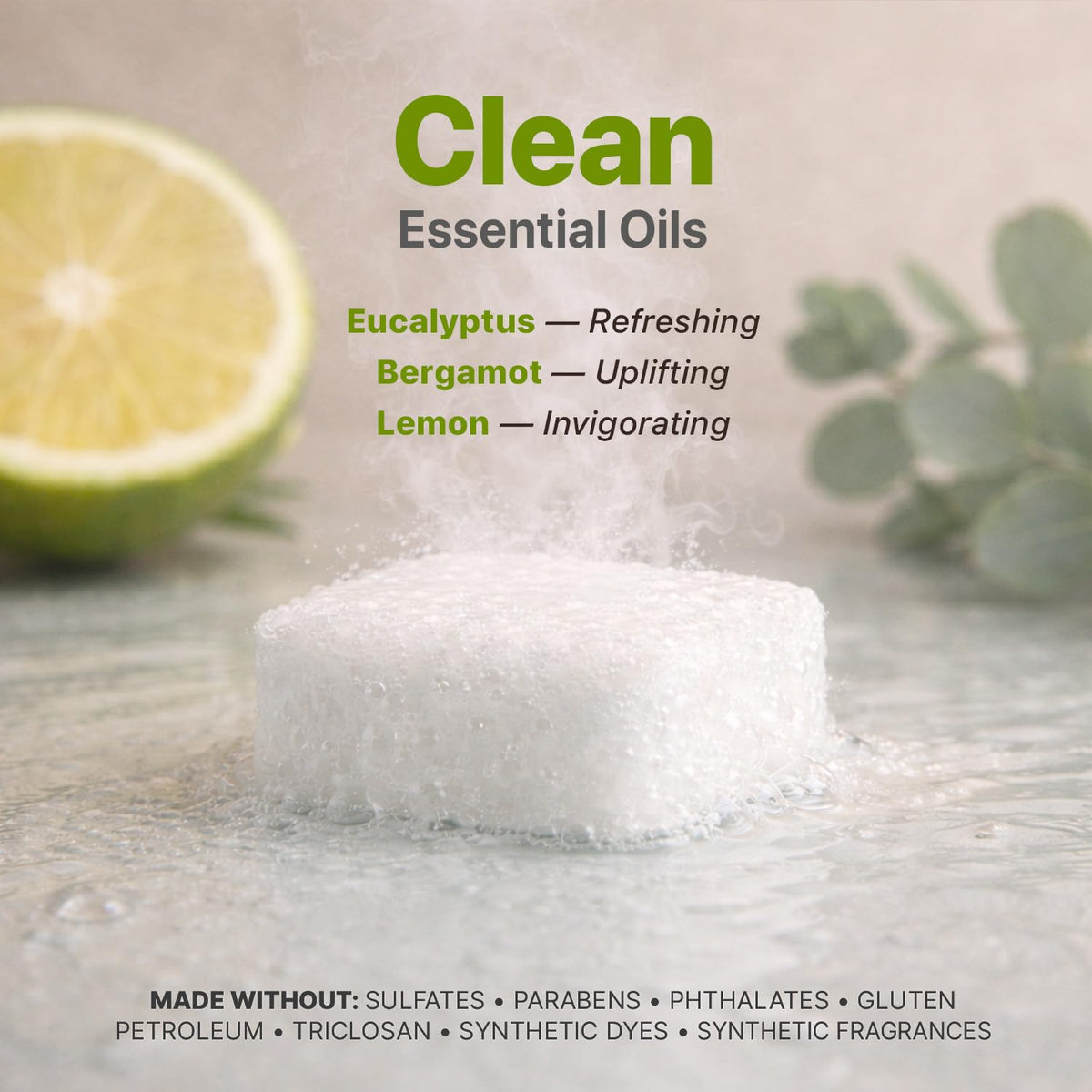 Beauty by Earth Shower Steamers displayed on a bathroom counter