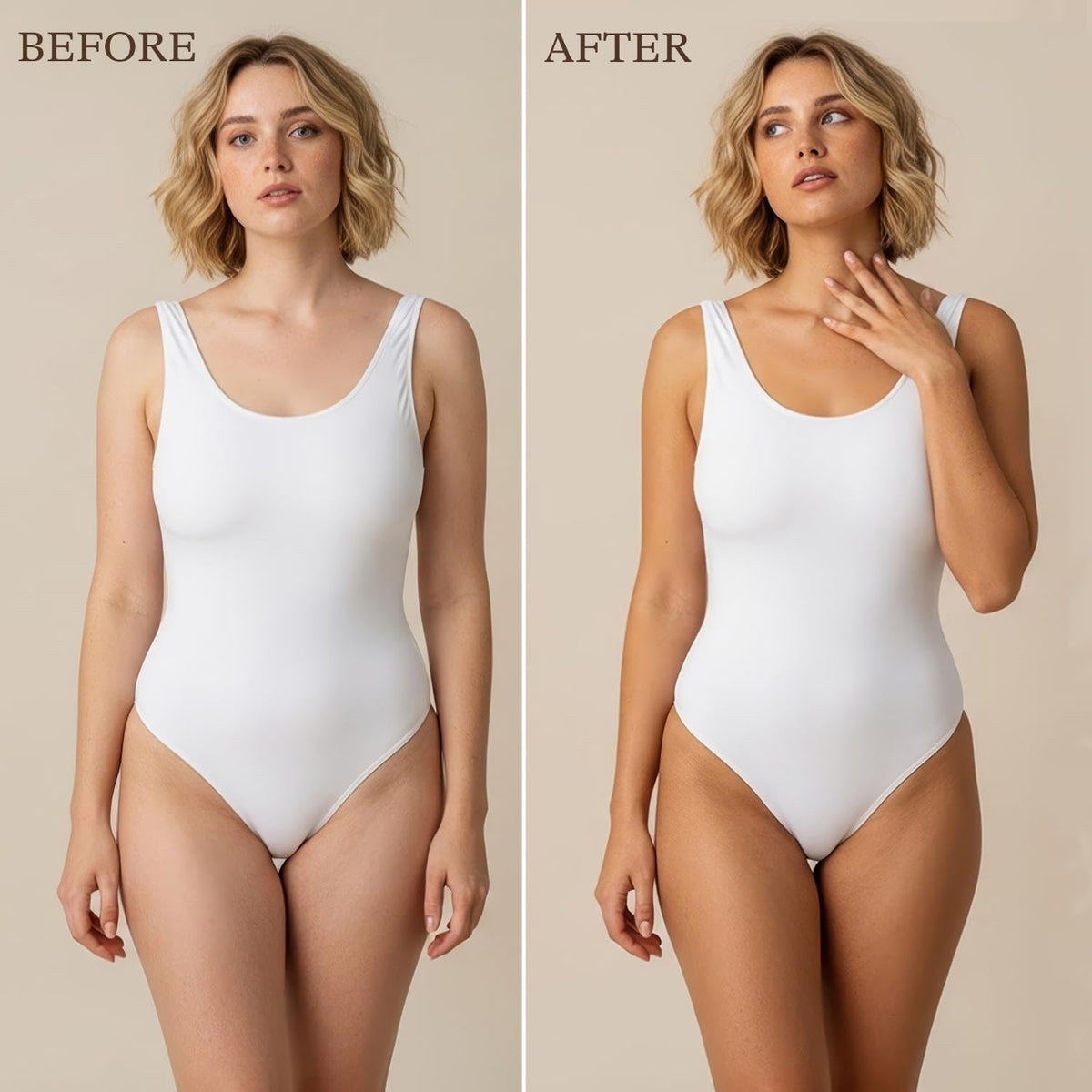 Beauty by Earth Tanning Lotion application on skin