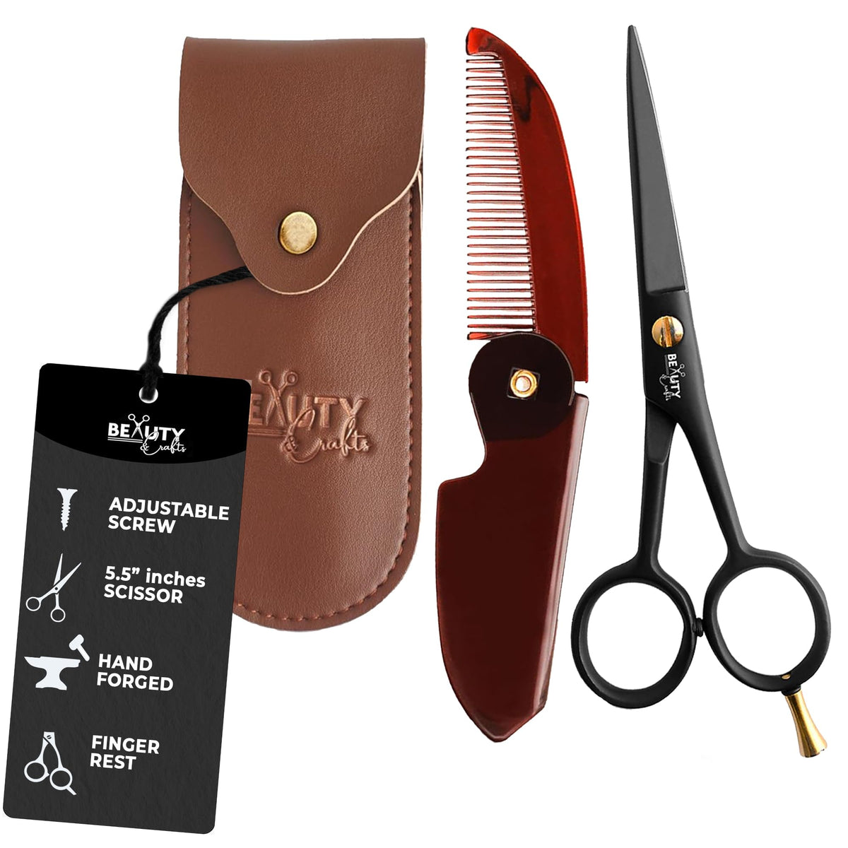 Beauty & Crafts Beard Mustache Scissors front view