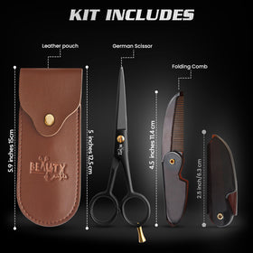 Beauty & Crafts Mustache combs included in the set