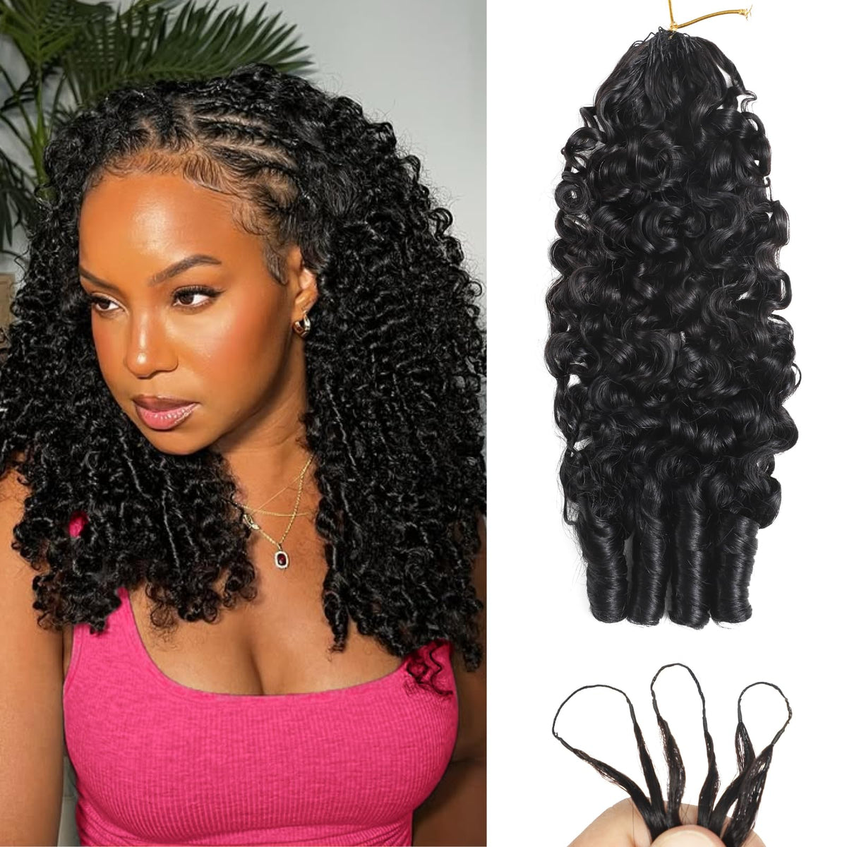 Beauty Queen Burmese Curly Crochet Hair 20 Inch front view