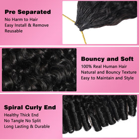 Beauty Queen Burmese Curly Crochet Hair packaging with crochet hook