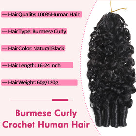 Beauty Queen crochet hair showing spiral curly ends