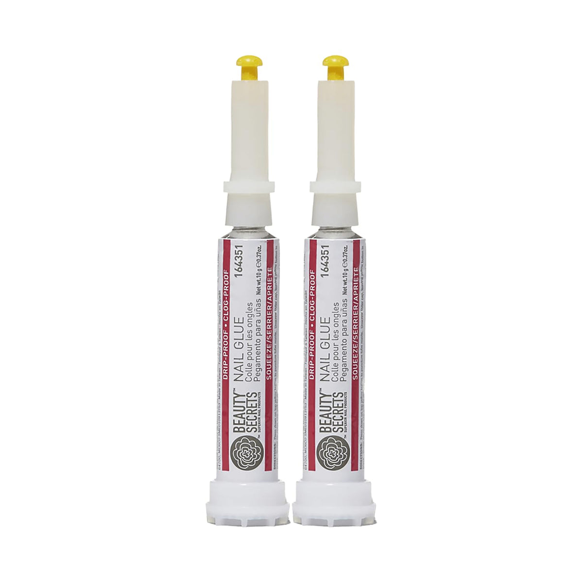 BEAUTY SECRETS Nail Glue 2 Pack front view