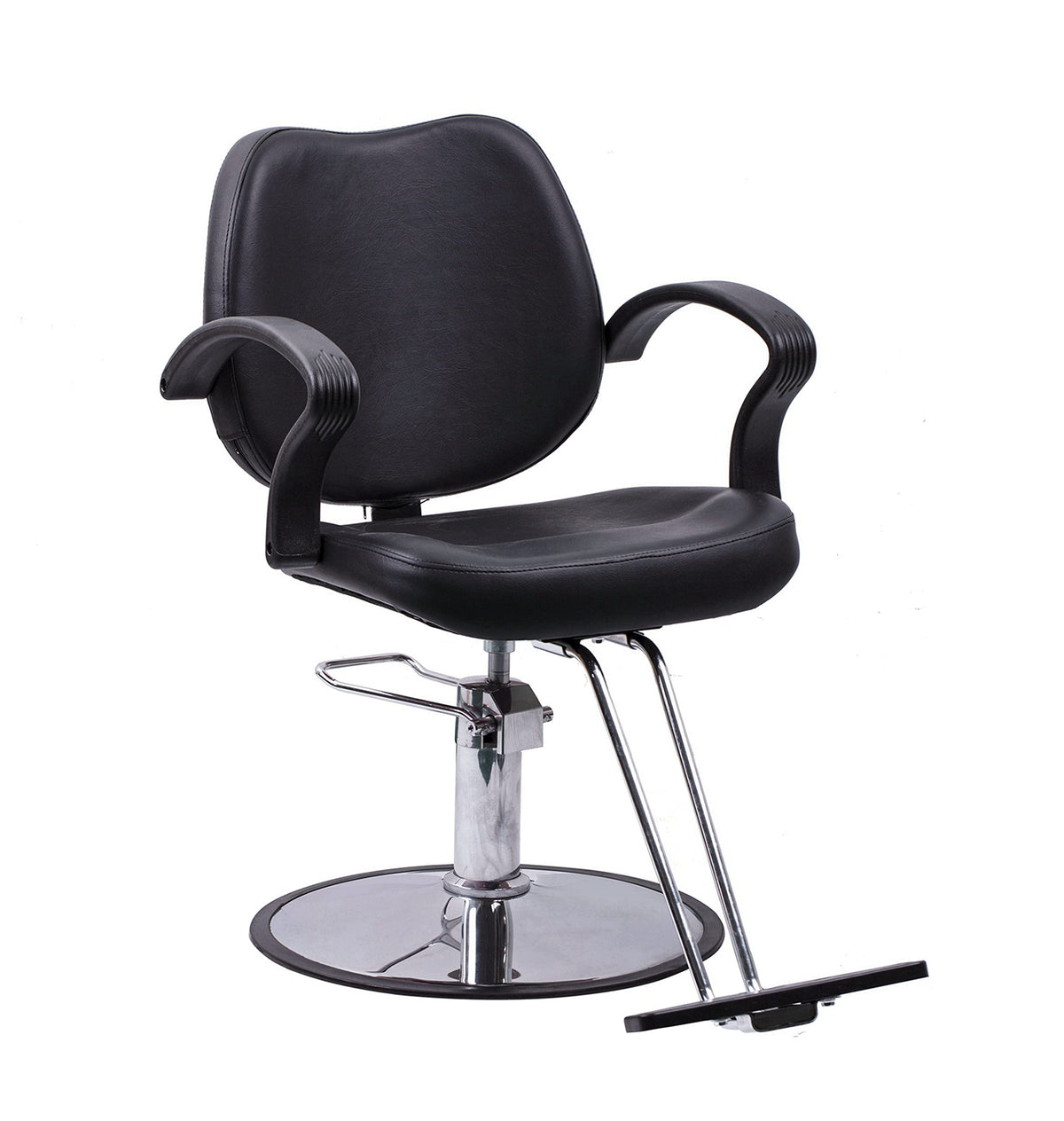Beauty Style Classic Hydraulic Barber Chair front view in black
