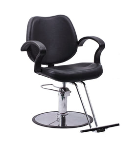 Beauty Style Classic Hydraulic Barber Chair front view in black