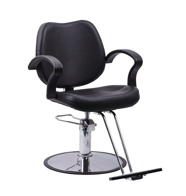 Beauty Style Classic Hydraulic Barber Chair front view in black