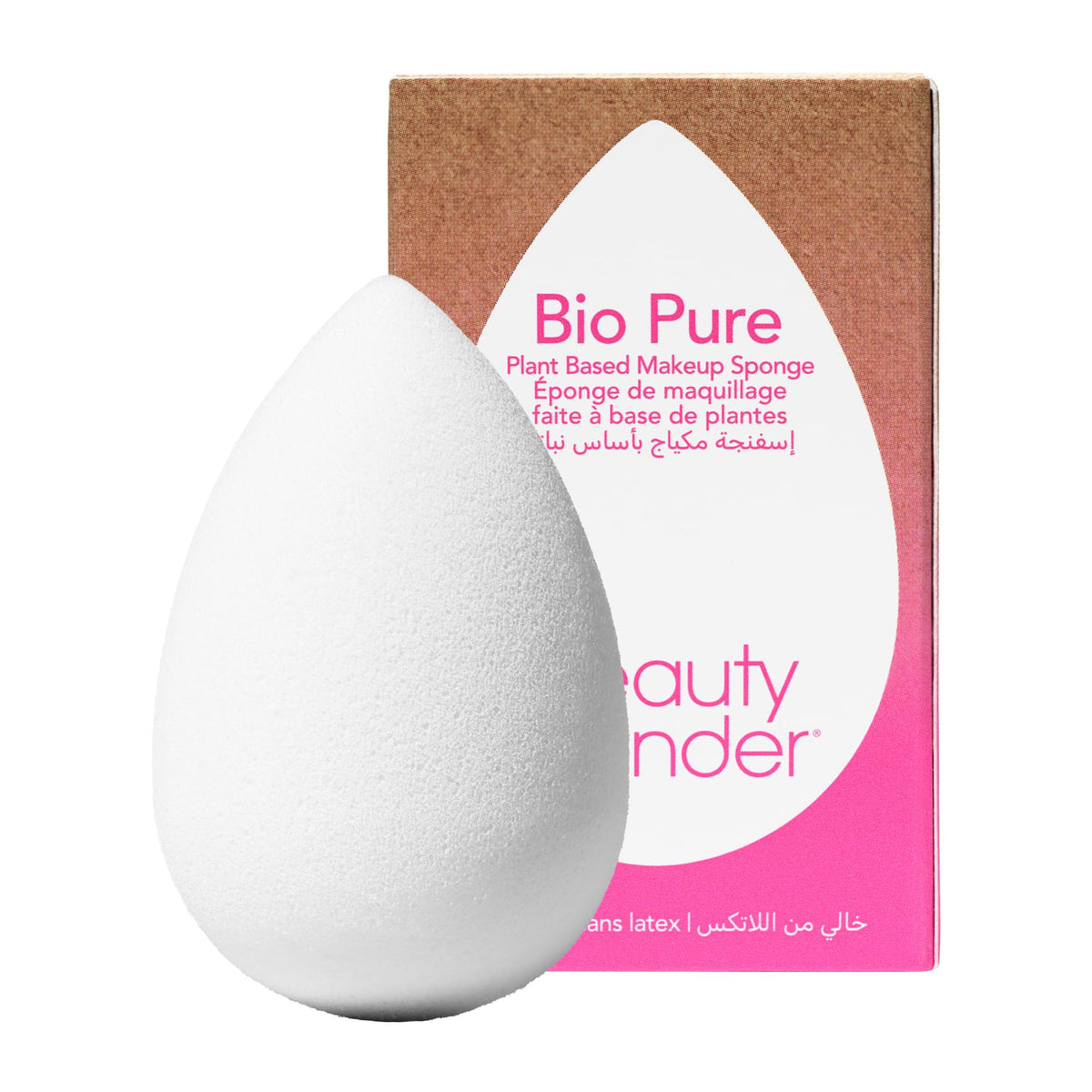 beautyblender Bio Pure Makeup Sponge front view with eco-friendly design