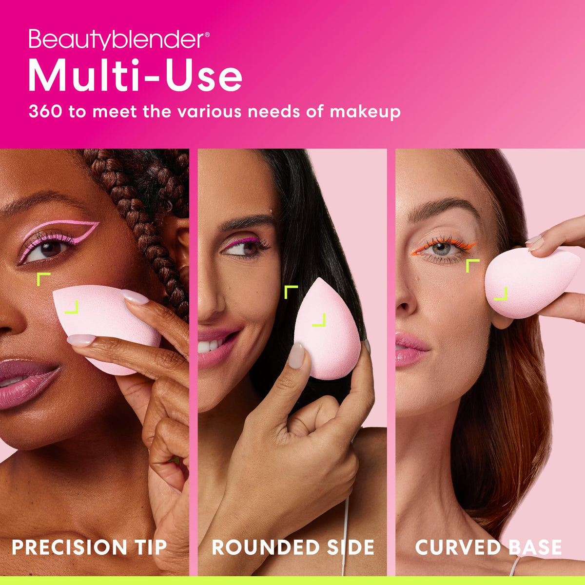beautyblender Bubble Makeup Sponge in hand demonstrating size