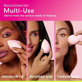 beautyblender Bubble Makeup Sponge in hand demonstrating size