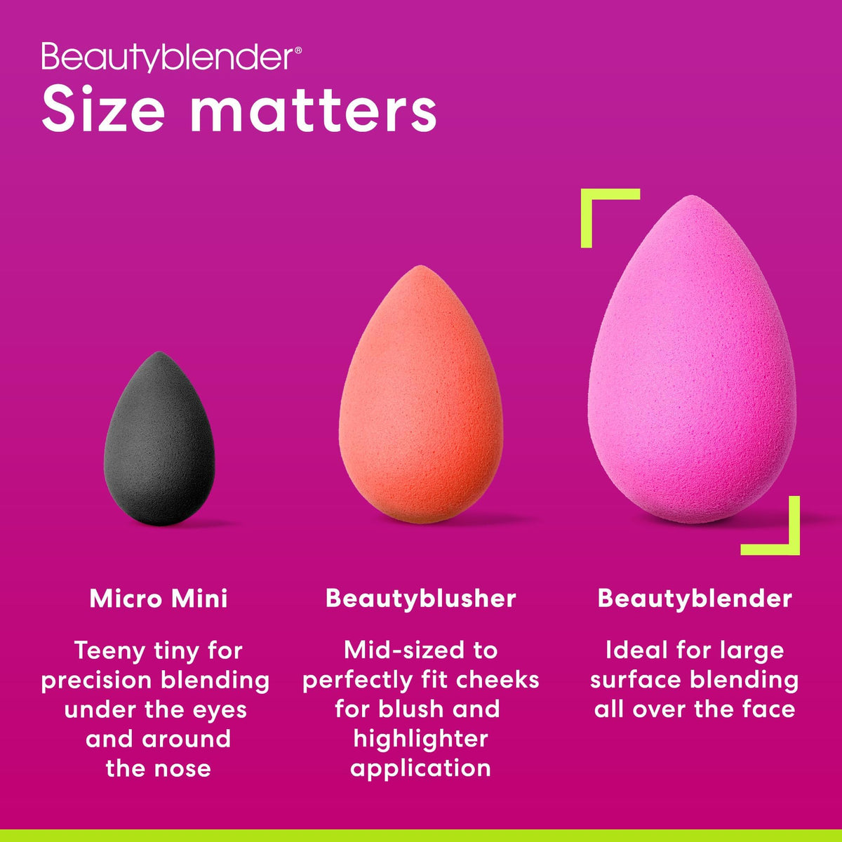 beautyblender Original Pink Makeup Sponge with makeup products