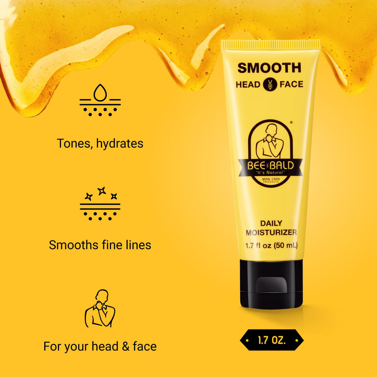 Bee Bald SMOOTH Bald Head Moisturizer texture close-up