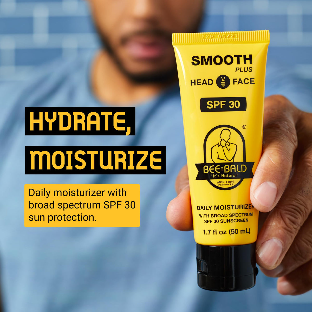 Bee Bald SMOOTH+ sunscreen SPF 30 side view