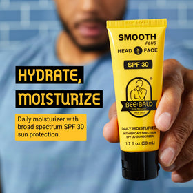 Bee Bald SMOOTH+ sunscreen SPF 30 side view