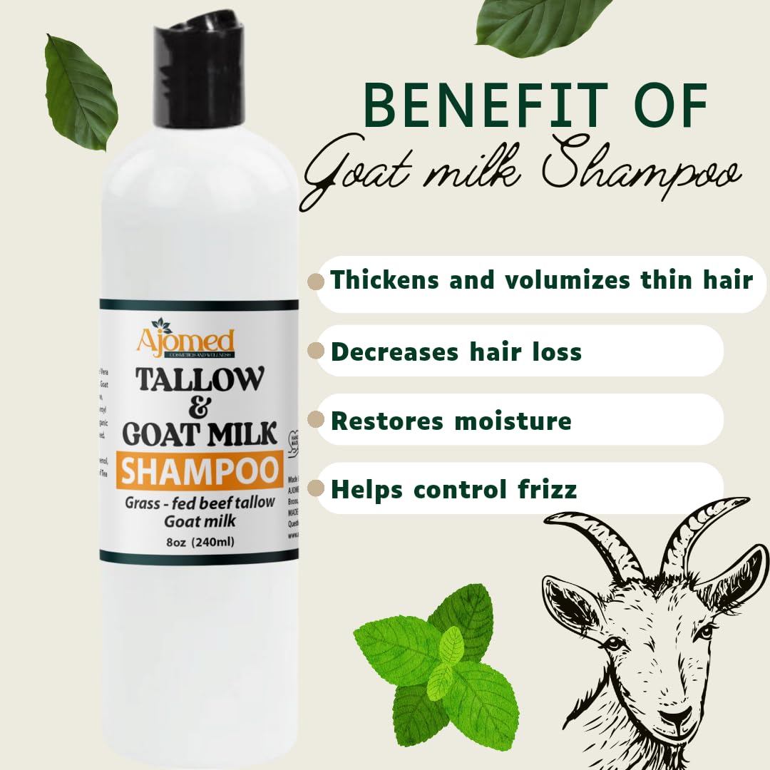 Beef Tallow & Goat Milk Conditioner bottle with label