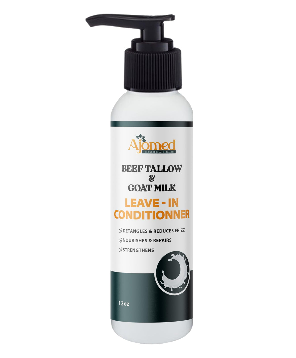 Beef Tallow & Goat Milk Leave-In Conditioner on a wooden surface