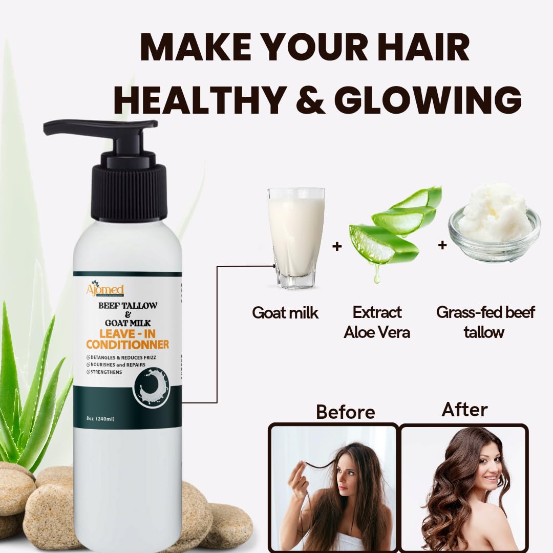 Beef Tallow & Goat Milk Leave-In Conditioner packaging
