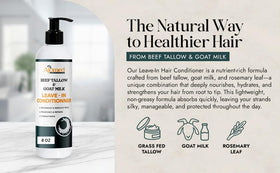 Beef Tallow & Goat Milk Leave-In Conditioner texture close-up