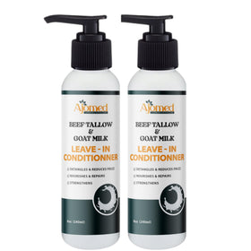 Beef Tallow & Goat Milk Leave-In Conditioner with rosemary leaves