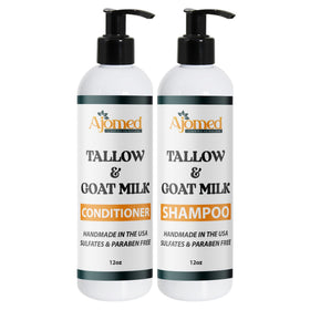 Beef Tallow Shampoo & Conditioner Set 12oz front view