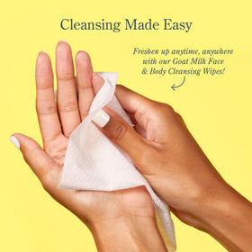 Beekman 1802 Goat Milk Face Wipes opened showing wipes