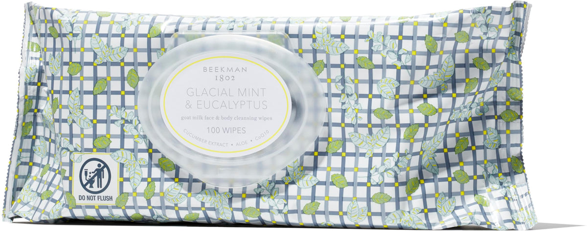 Beekman 1802 Goat Milk Face Wipes packaging front view