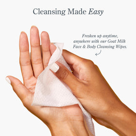 Beekman 1802 Goat Milk Face Wipes with Glacial Mint & Eucalyptus scent
