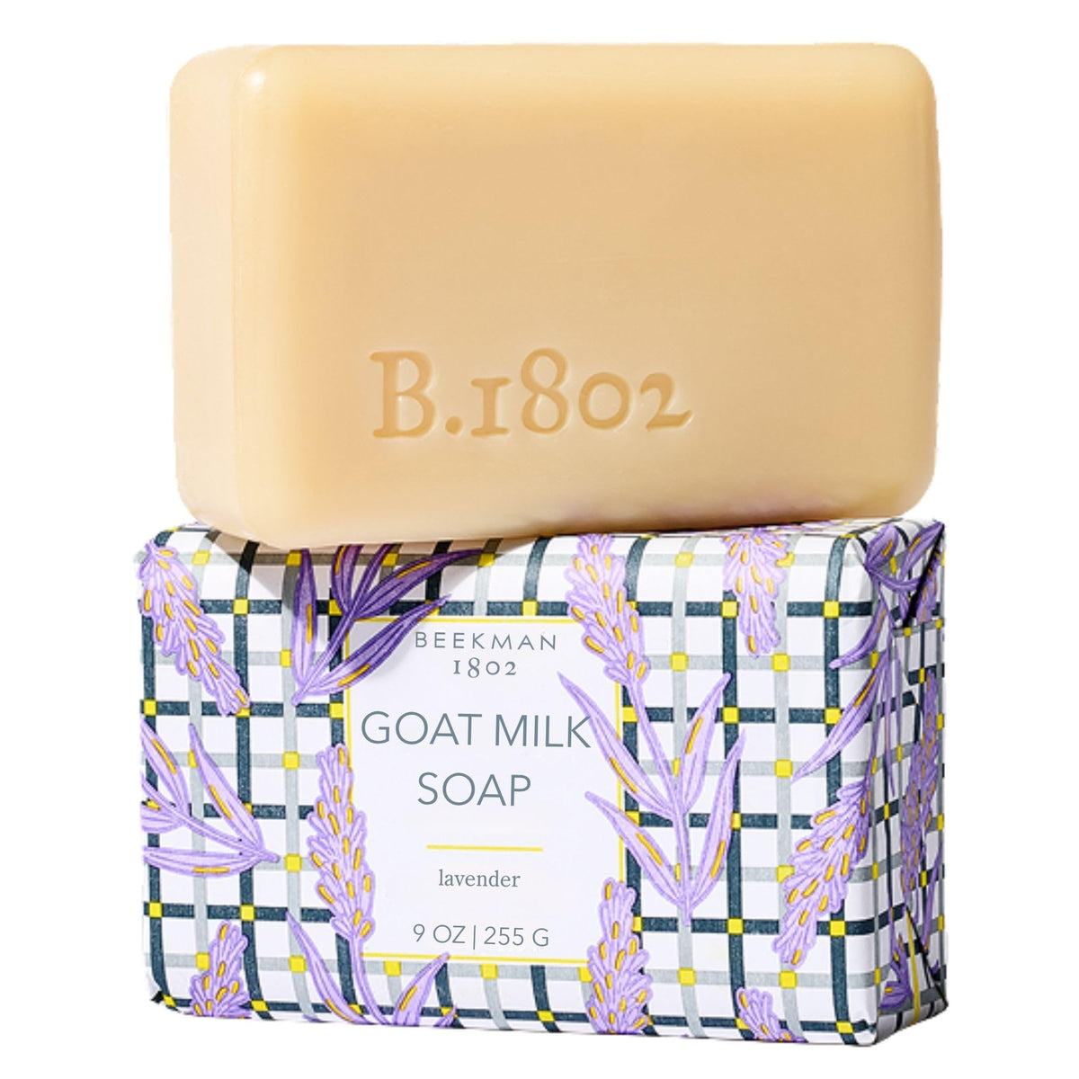 Beekman 1802 Goat Milk Soap Lavender 9 oz front view